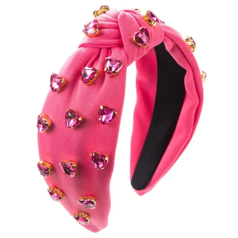 Heart Crystal Embellished Headband