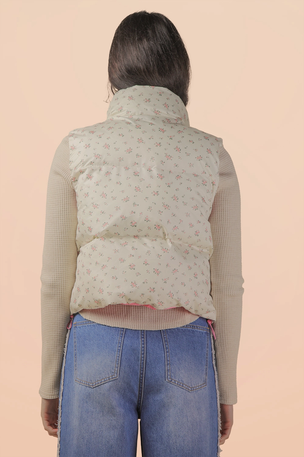 Pink Petal Puffer Vest