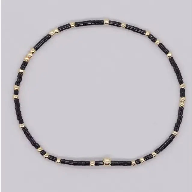 Black Beaded Bracelet