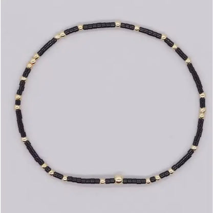Black Beaded Bracelet
