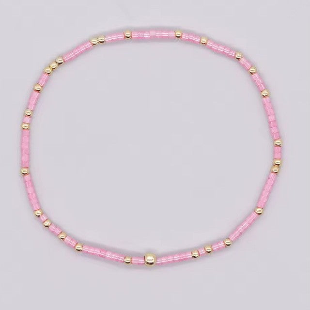 Pink Beaded Bracelet