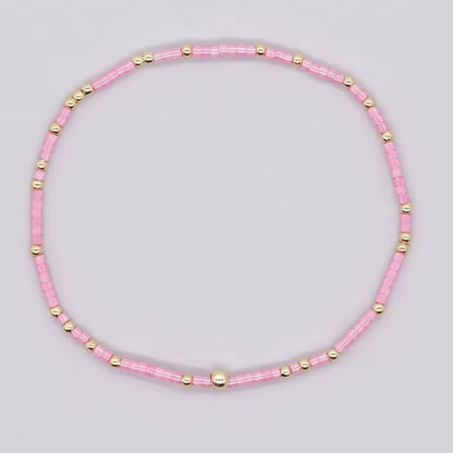 Pink Beaded Bracelet