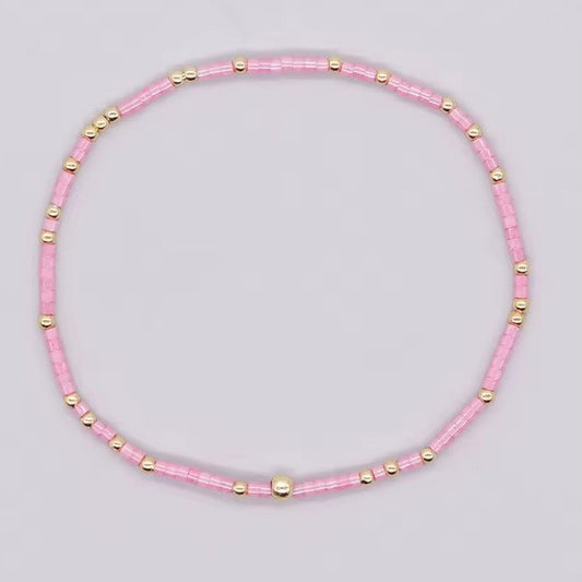 Pink Beaded Bracelet