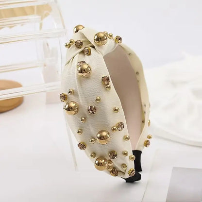 Multi Gold Ball Rhinestone Headband