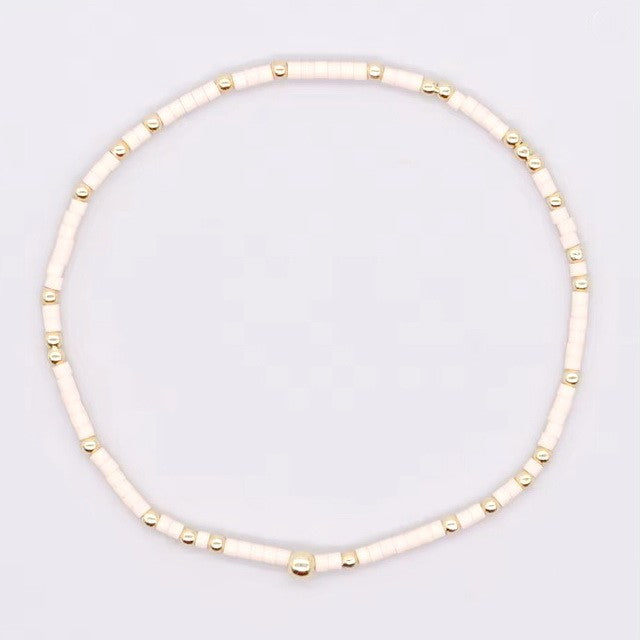 Off White Beaded Bracelet