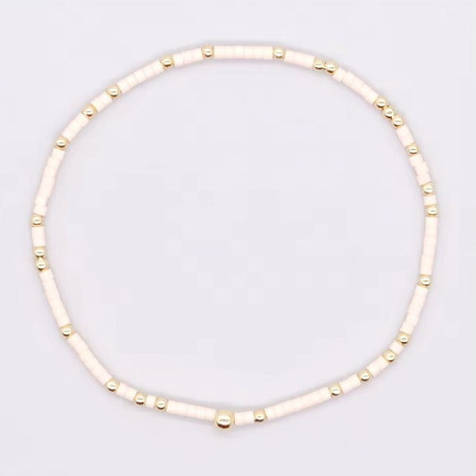 Off White Beaded Bracelet